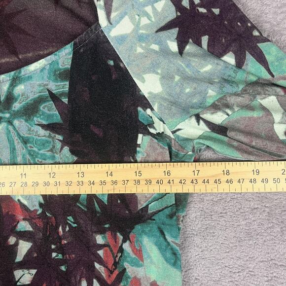 Peruvian Connection Forest Fairy Dress Medium Whimsigoth Boho Artsy Leaf Print - Picture 8 of 10